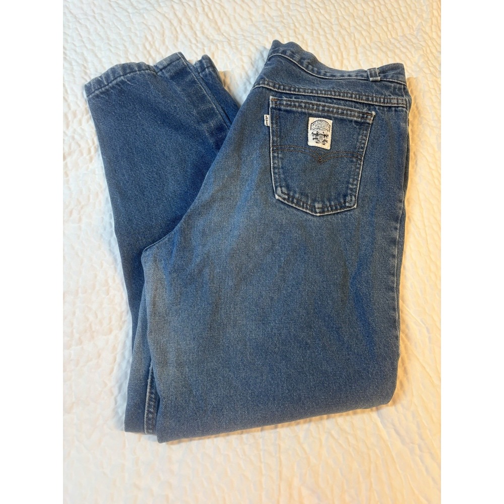 Vintage 80s Levi's Women's White Tab Two Horse Patch Levi's Jeans Size 22 VTG